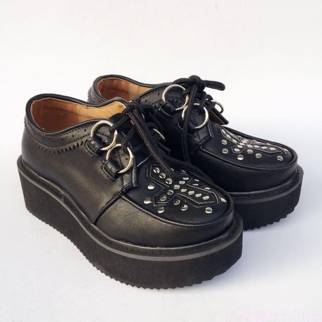 松糕新款圣诞节十字架定制厚底鞋