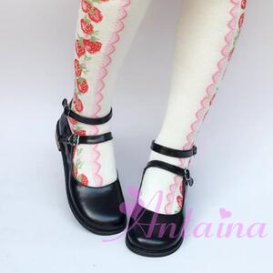 ◢an*tai*na*◣ LOLITA鞋洛丽塔鞋双带复古学生鞋9144