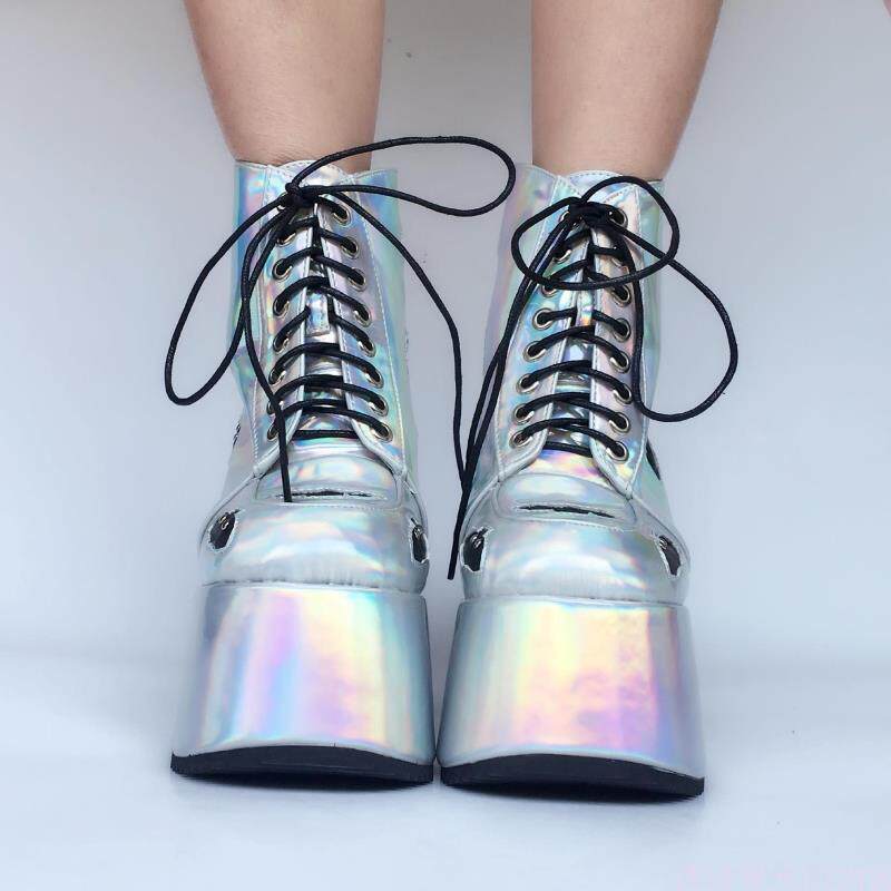 ANTAINA SPRING AND AUTUMN NEW RIVET PLATFORM SHOES BAT SHOES PUNK PUNK BOOTS SIZE CODE CUSTOM SHOES 7440