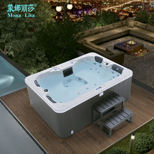 专业高品质户外花园spa浴缸 家用多人水疗冲浪浴缸