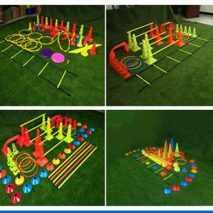 兰奇校园足球训练室内套装 备 备标志碟敏捷梯足球装 篮球训练器材装