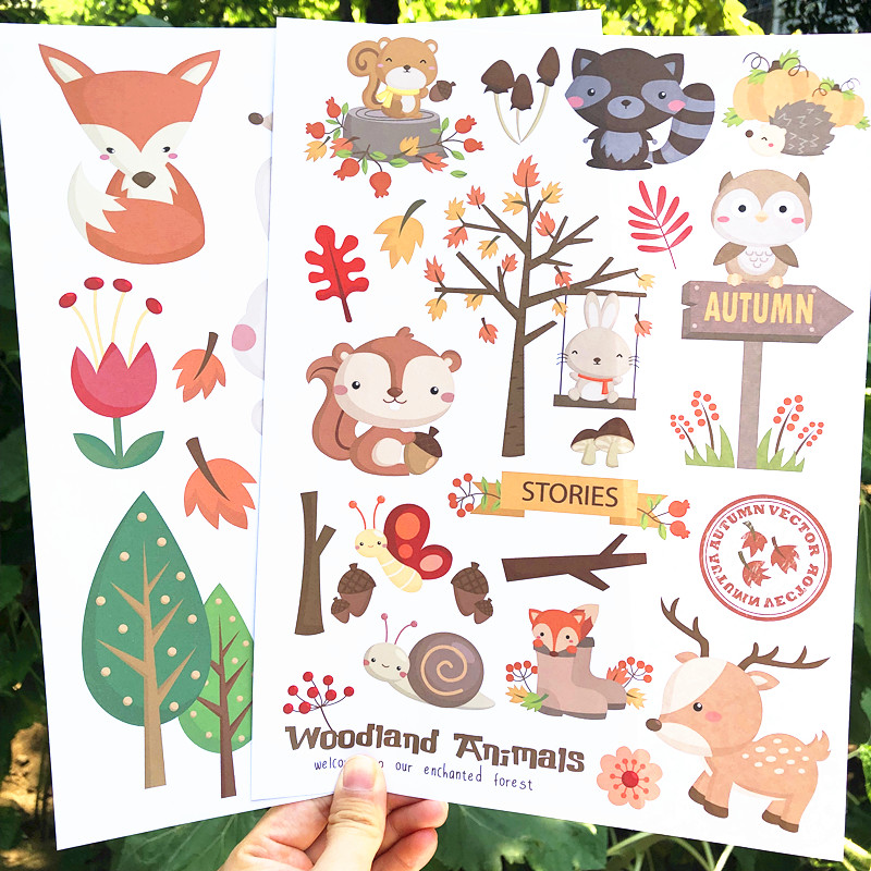 儿童贴画 小动物贴画 平面纸贴画 手抄报贴画