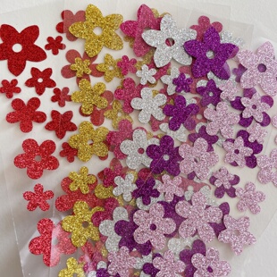 花朵贴纸diy装 stickers 饰贴纸拍照妆造手账咕卡可爱儿童bling
