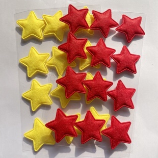星星贴纸立体红星黄星3d 饰贴纸diy儿童ins咕卡五角星 stickers装
