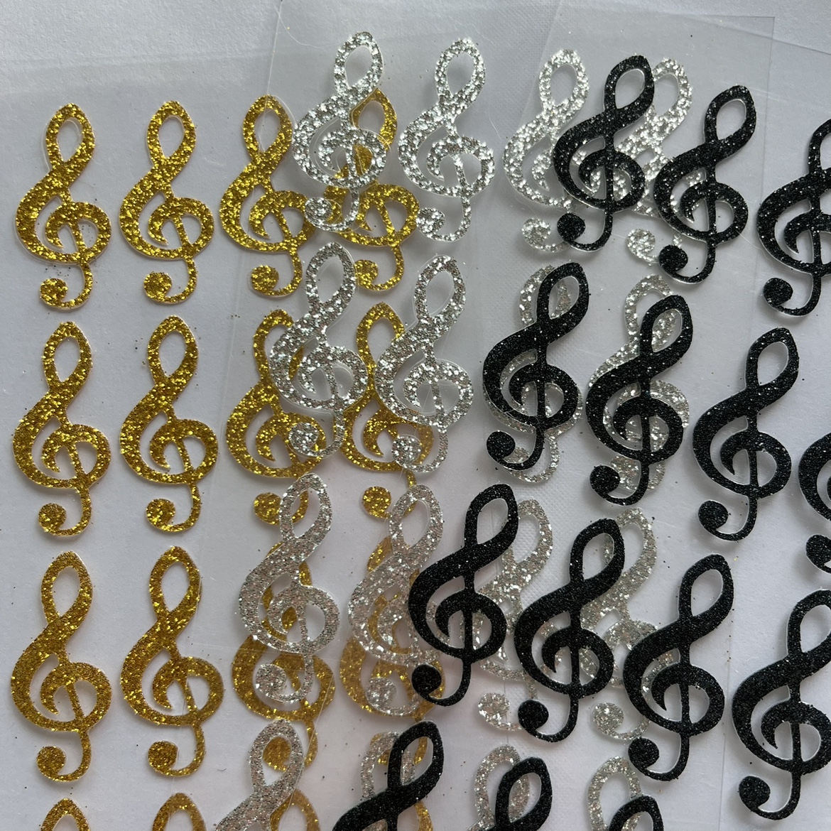 高音符貼紙3cm音符貼畫音樂符號金色銀色黑色音符note stickers
