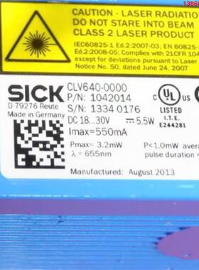 询价购-Sick CLV640-0000 西克全新工业条码扫描传感器