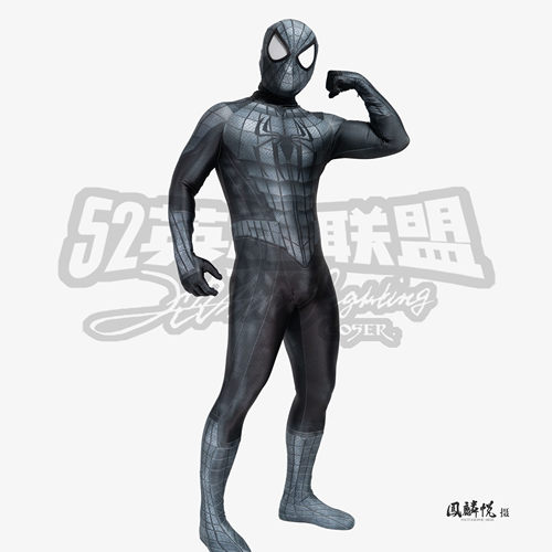 52英雄联盟黑灰蜘蛛侠cos紧身衣
