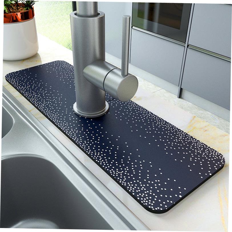 Kitchen Faucet Absorbent Mat Sink Splash Guard Microfiber
