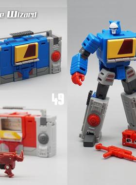 MFT 录音机魔音师带火牛磁带小比例变形模型六面兽玩具金刚机器人