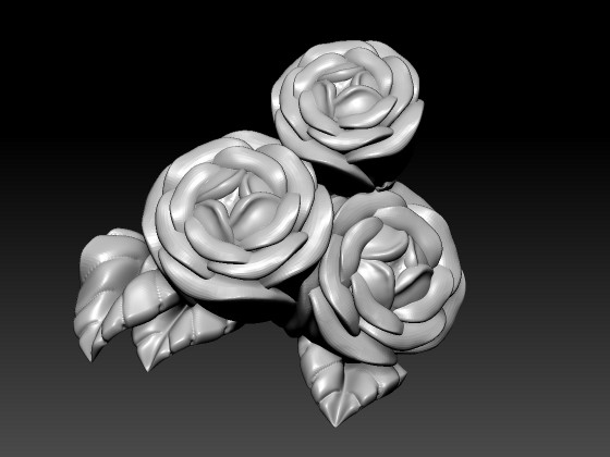 玫瑰花3D文件stl格式模型