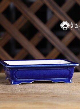 陶瓷长方形自在桌面紫砂花盆