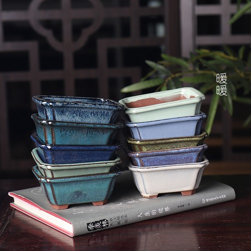 F801#斜抽角自在屋花盆特价釉盆