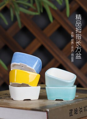 迷你精品釉盆拇指盆微型