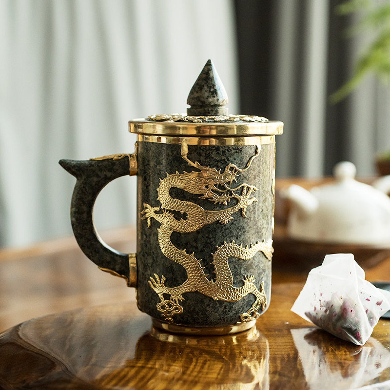 麦饭石杯子礼物高档茶杯水杯养生茶具马克杯家用保健杯礼品纪念杯,餐饮具,马克杯,淘宝优惠券,粉丝福利购,淘宝优惠卷