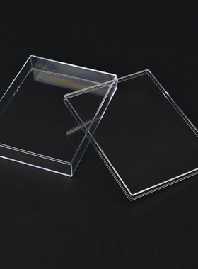 全透明长方形PS塑料盒130x100x25珠宝饰品盒项链收藏盒带盖展示盒