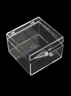 全透明PC塑料盒正方形矿标盒耐摔标本盒42x42x28收藏展示盒