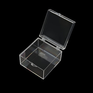 正方形收藏盒矿石标本展示盒全透明PC塑料矿标盒50x50x32猫矿盒