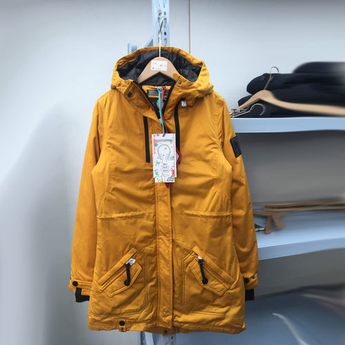 外贸秋冬中长款棉服重工水洗棉