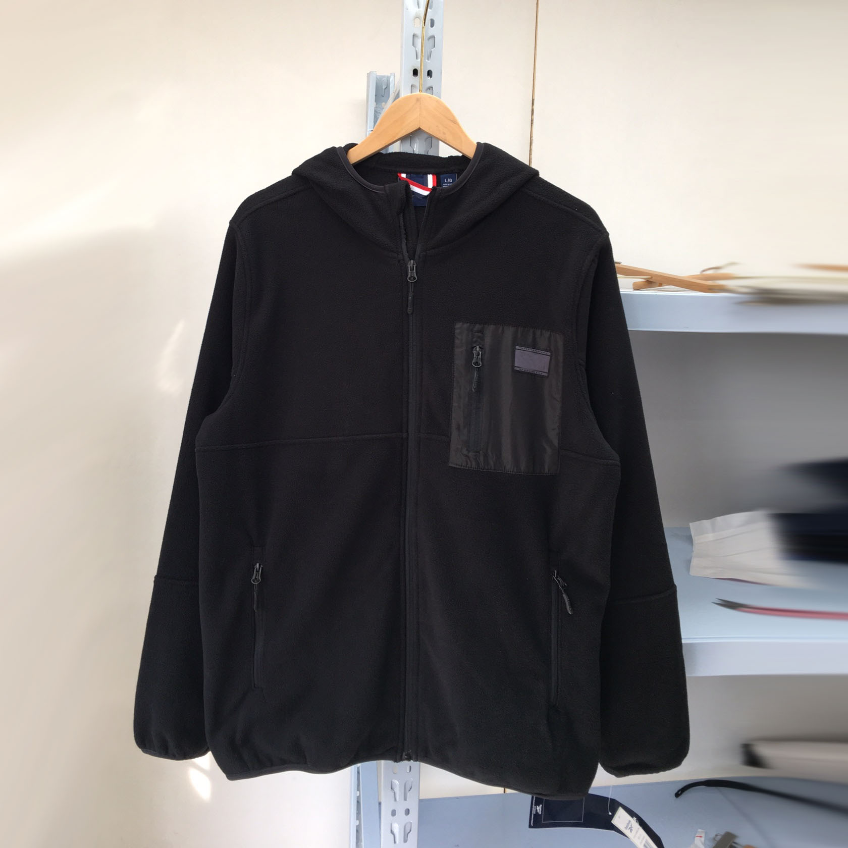 外贸男复合绒外套男款拉链开衫