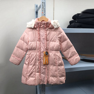 吊价399 国内款 秋冬童装中长款羽绒服可爱公主风羽绒服