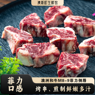 烤肉1000克 韩式 菲力侧唇侧边牛柳边原切澳洲和牛M8 9雪花牛肉日式