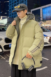 冬季保暖棉衣外套男潮流连帽棉袄大码宽松男加厚面包服2819-P72图片