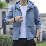 秋季新品男士外套连帽休闲夹克大码上衣M-8XLJK86-P45大码元，男装夹克，星座1403B