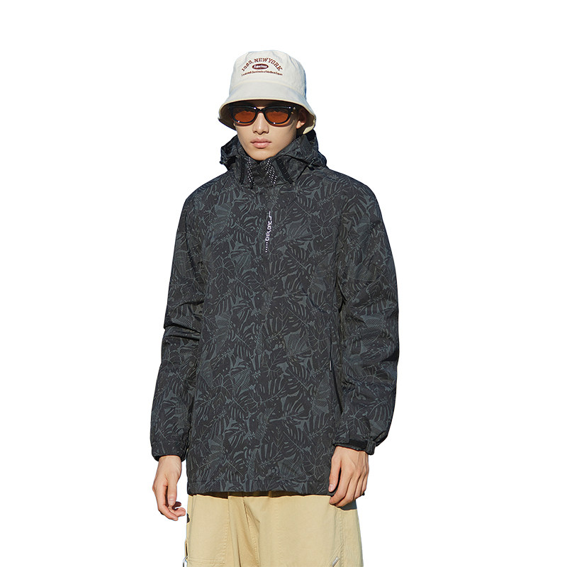 秋季情侣款冲锋衣印花迷彩防风放水户外运动夹克外套男6268M-P45,男装夹克,星座1403B