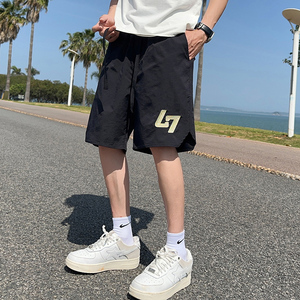 夏季薄款潮流男士青年沙滩裤网红ins休闲刺绣短裤松紧腰DK101-P23图片