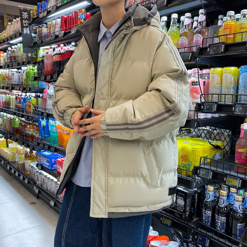 冬季保暖棉衣外套男潮流连帽棉袄大码宽松男加厚面包服2819-P72,男装棉衣,星座1403B