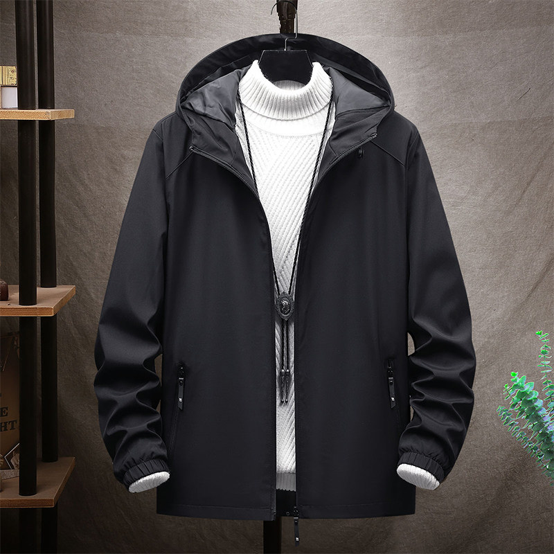 春秋男连帽休闲时尚潮流宽松夹克外套男士上衣1208-P35，男装夹克，星座1403B