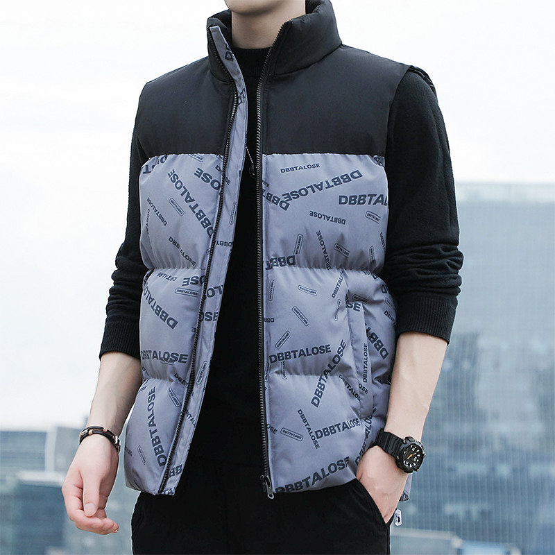 秋冬立领男士棉服外套男装马甲保暖马夹休闲棉衣背心上衣MJ99-P35,男装背心/马甲,星座1403B