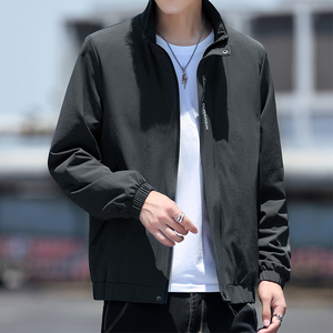 春秋男士夹克外套立领休闲潮流印花大码上衣980-P30图片