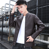 秋季新品休闲时尚皮夹克外套PU皮衣男811-P50，男装皮衣，星座1403B