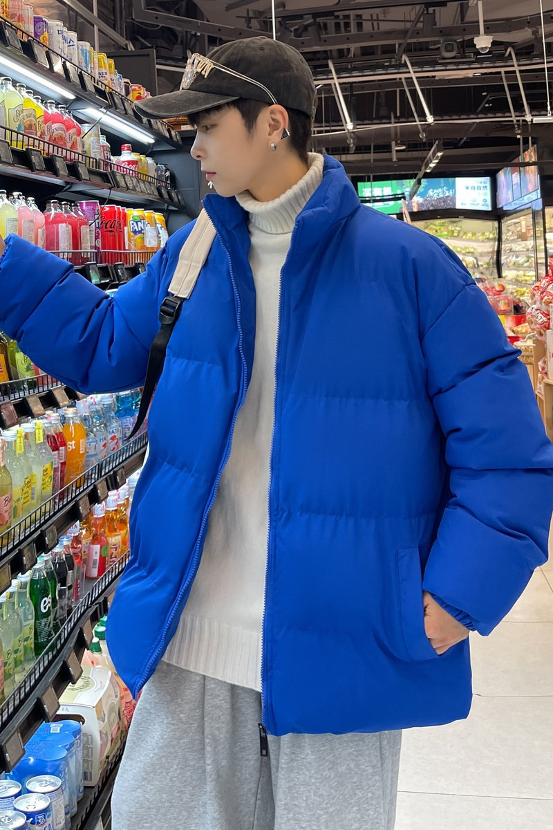 冬季男士韩版立领宽松港风面包服棉衣情侣款加厚外套2208-P42,男装棉衣,星座1403B