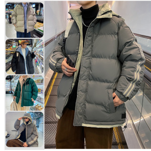 冬季保暖棉衣外套男潮流连帽棉袄大码宽松男加厚面包服2819-P72图片