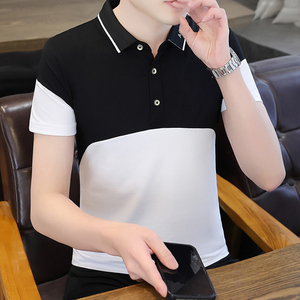 夏季polo衫男短袖翻领t恤商务休闲简约半袖夏装上衣服T121-P32,香港红色衣服怎么搭配图片