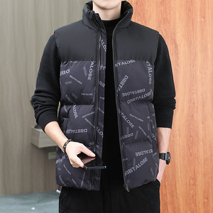 秋冬立领男士棉服外套男装马甲保暖马夹休闲棉衣背心上衣MJ99-P35图片