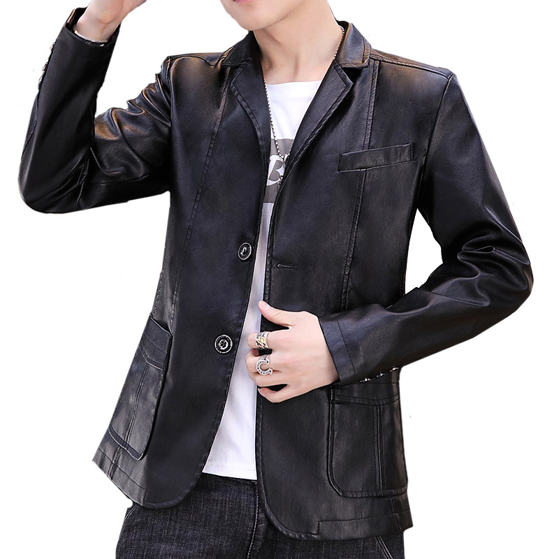 2023春季新款PU皮男士休闲商务西装皮外套夹克PY902-P55,男装皮衣,星座1403B