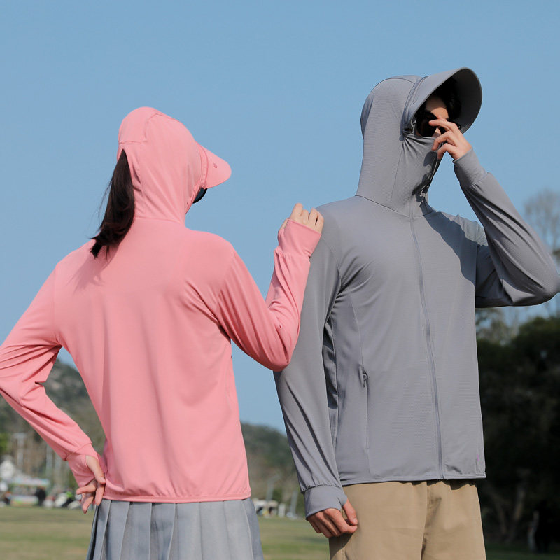 夏季皮肤衣带帽檐男户外运动钓鱼防晒衣情侣款连帽外套女9088-P25,男装防晒衣,星座1403A