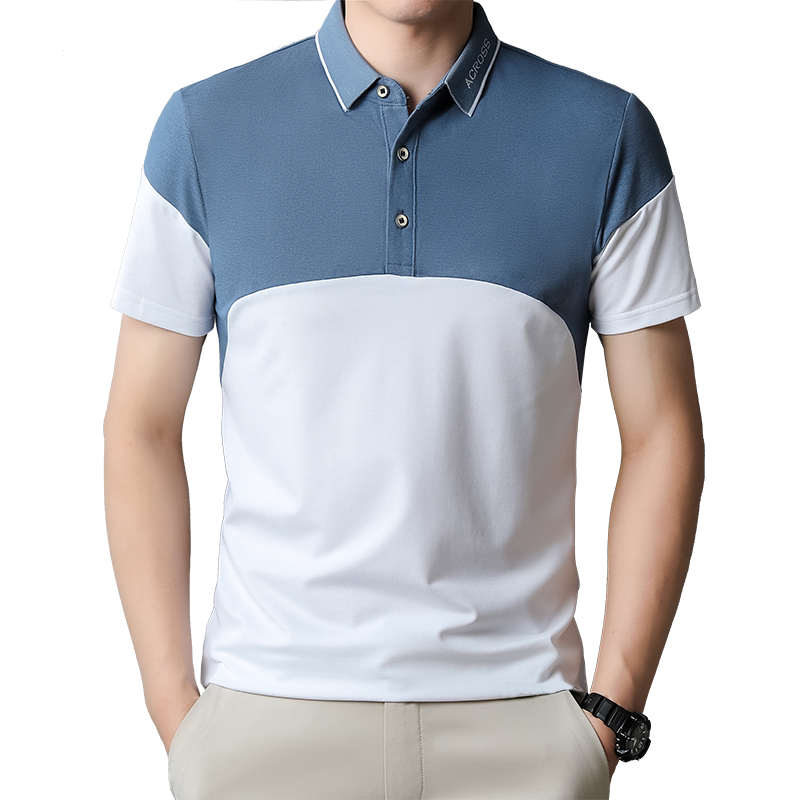 夏季polo衫男士短袖翻领t恤商务休闲简约半袖夏装上衣服T121-P32,男装Polo衫,星座1403B