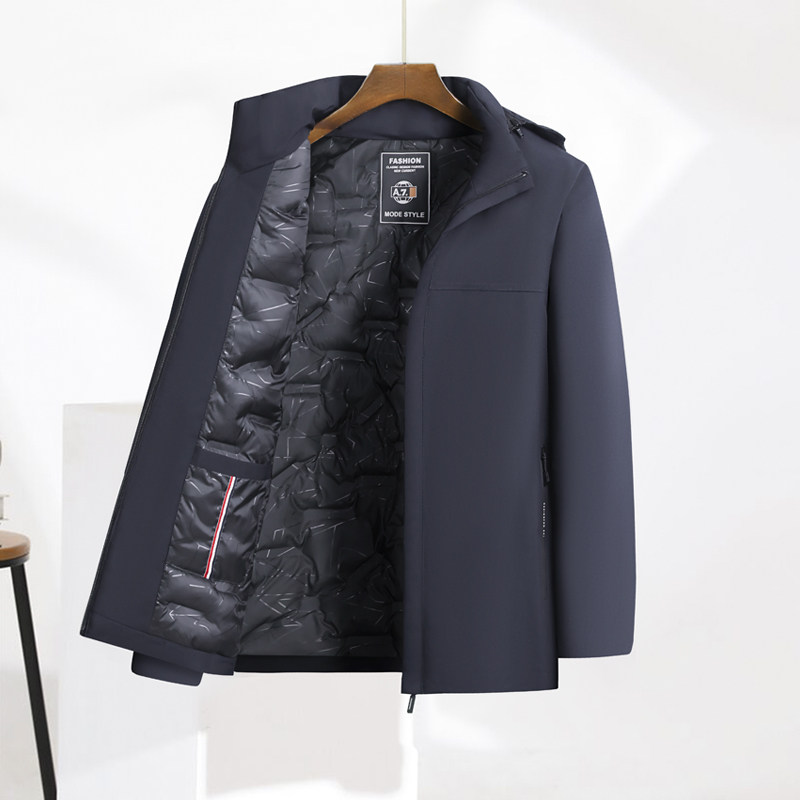 直播冬季男士休闲商务风棉服加厚外套爸爸装棉袄M551-P80,男装棉衣,星座1403B