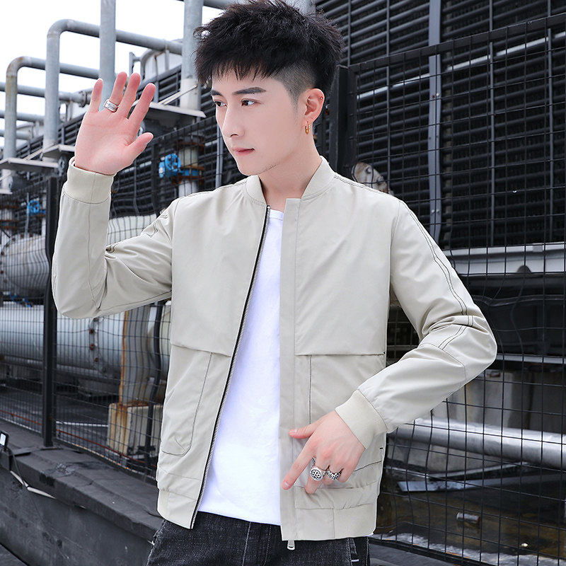 秋季男士棒球服夹克男韩版潮流新款街头运动风外套青少年837-P45,男装夹克,星座1403B