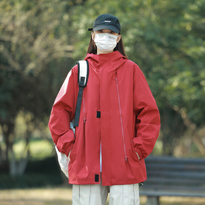 男士春秋季潮牌宽松连帽工装夹克美式高街痞帅休闲2372-P48图片