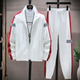 秋季主推韩版外套青年宽松休闲两件套装男TZ801-P38，男装休闲套装，星座1403B