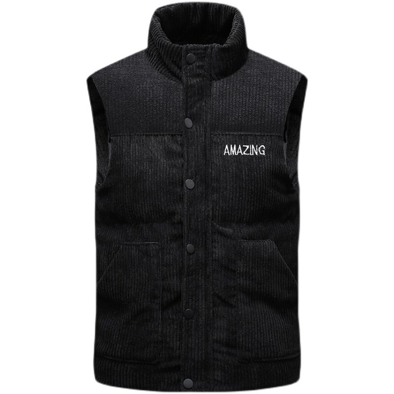 新马甲男秋冬青年立领灯芯绒加厚保暖背心外套M-6XL2022-P45,男装背心/马甲,星座1403B