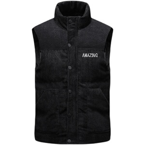 新马甲男秋冬青年立领灯芯绒加厚保暖背心外套M-6XL 2022-P45图片