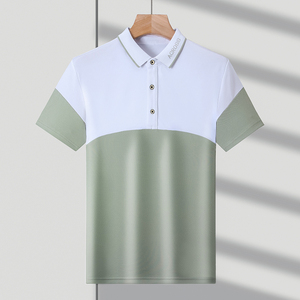 夏季polo衫男士短袖翻领t恤商务休闲简约半袖夏装上衣服T121-P32图片