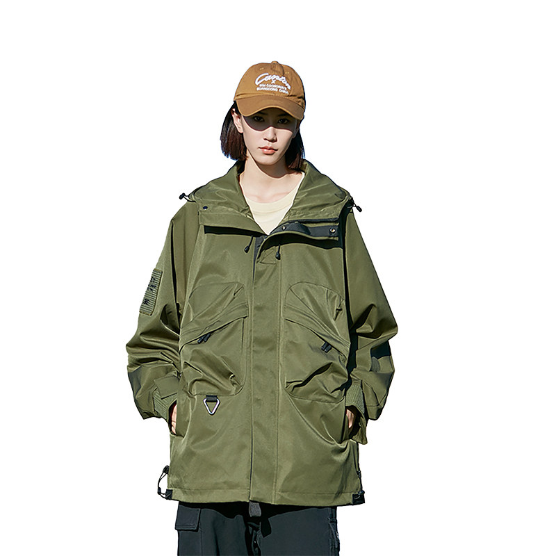 户外工装风冲锋衣外套风衣男女连帽百搭休闲夹克2353-P88限价158,男装夹克,星座1403B