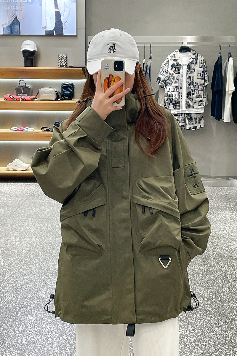 户外工装风冲锋衣外套风衣男女连帽百搭休闲夹克2353-P88,男装夹克,星座1403B